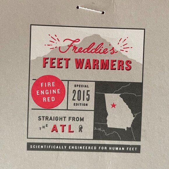 Mail Chimp Fire Engine Red Freddie's Feet Warmers Cotton Poly Socks Red Pink OS - Picture 3 of 7